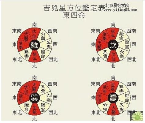 东四命西四命对照表|东四命卦和西四命卦的速查表